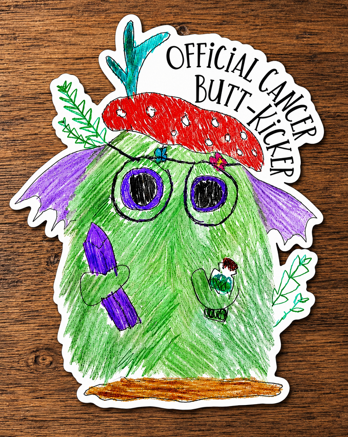 Gaby Cancer Butt-Kicker Sticker